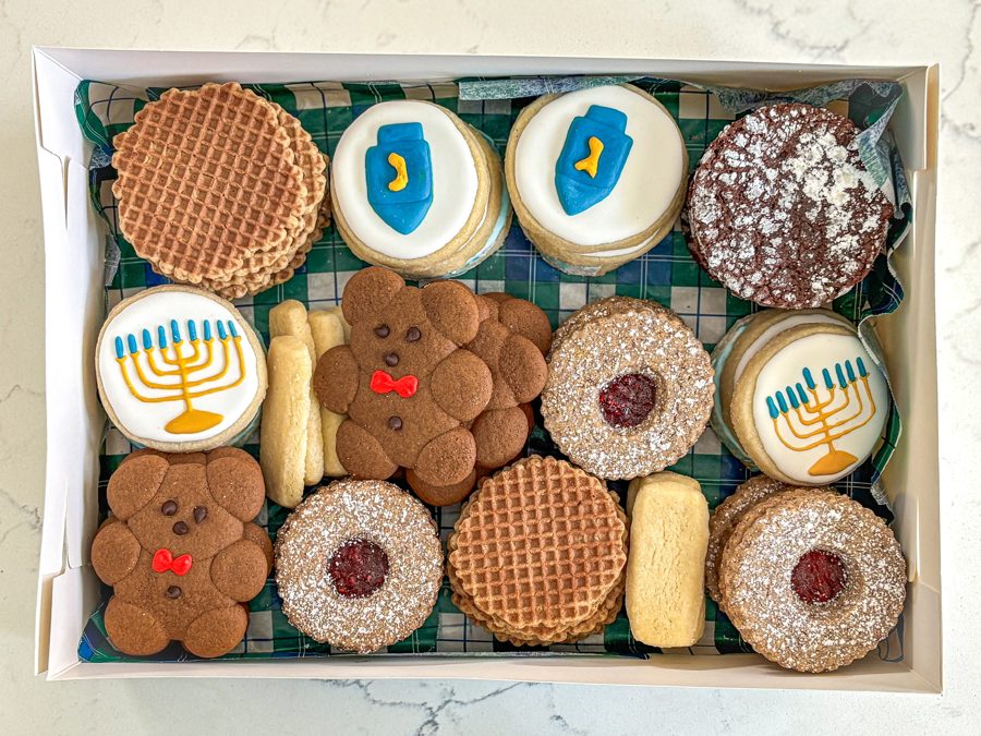 Holiday Hanukkah cookie assortment box